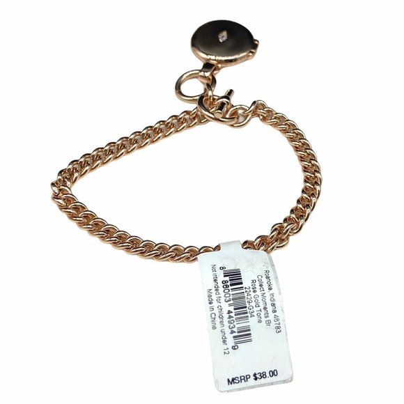 Vera Bradley Locket Bracelet Rose Gold Photo Locket Charm - Picture 4 of 5